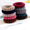Women's Plastic Resin Hair Accessories Flocking Telephone Line Wave Hair Ring Hair Rope