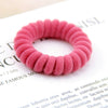 Women's Plastic Resin Hair Accessories Flocking Telephone Line Wave Hair Ring Hair Rope