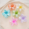 Women's Plastic Resin Hairpin Set With Flower Shape And Injection Molding Process Color Spray Painted