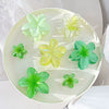 Women's Plastic Resin Hairpin Set With Flower Shape And Injection Molding Process Color Spray Painted