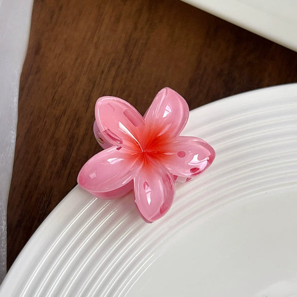 Women's Plastic Resin Handmade Egg Flower Hair Clip