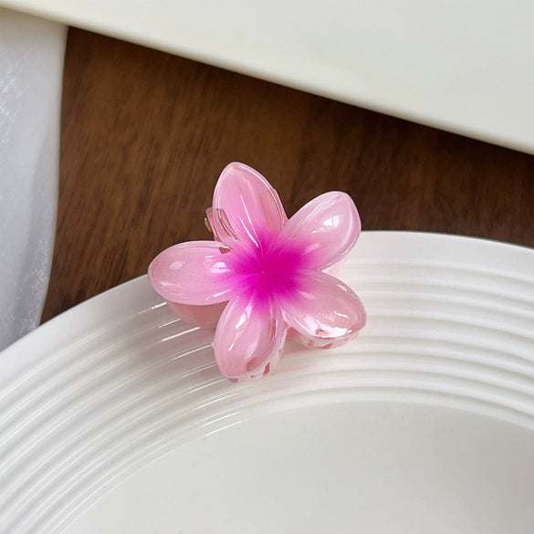 Women's Plastic Resin Handmade Egg Flower Hair Clip