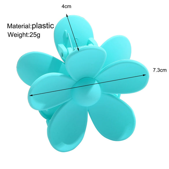 Women's Plastic Resin Handmade Flower Grab Clip Hair Accessories
