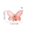 Women's Plastic Resin Handmade Frosted Butterfly Hair Grab Clip