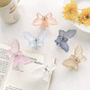 Women's Plastic Resin Handmade Frosted Butterfly Hair Grab Clip