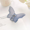 Women's Plastic Resin Handmade Frosted Butterfly Hair Grab Clip