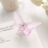 Women's Plastic Resin Handmade Frosted Butterfly Hair Grab Clip