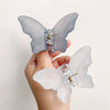 Women's Plastic Resin Handmade Frosted Butterfly Hair Grab Clip