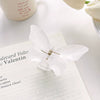 Women's Plastic Resin Handmade Frosted Butterfly Hair Grab Clip