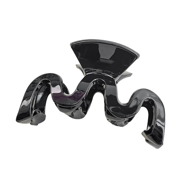 Women's Plastic Resin Handmade Geometric Mshaped Wave Hair Grab Clip Hair Accessories