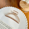 Women's Plastic Resin Handmade Geometric Semicircular Hollow Grab Hair Clip
