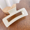 Women's Plastic Resin Handmade Geometric Semicircular Hollow Grab Hair Clip