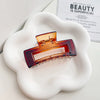 Women's Plastic Resin Handmade Geometric Semicircular Hollow Grab Hair Clip