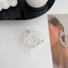 Women's Plastic Resin Handmade Geometric Semicircular Hollow Grab Hair Clip