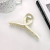 Women's Plastic Resin Handmade Geometric Semicircular Hollow Grab Hair Clip