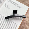 Women's Plastic Resin Handmade Geometric Semicircular Hollow Grab Hair Clip