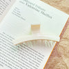 Women's Plastic Resin Handmade Geometric Semicircular Hollow Grab Hair Clip