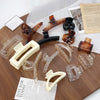 Women's Plastic Resin Handmade Geometric Semicircular Hollow Grab Hair Clip