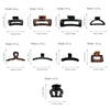 Women's Plastic Resin Handmade Geometric Semicircular Hollow Grab Hair Clip