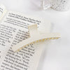 Women's Plastic Resin Handmade Geometric Semicircular Hollow Grab Hair Clip