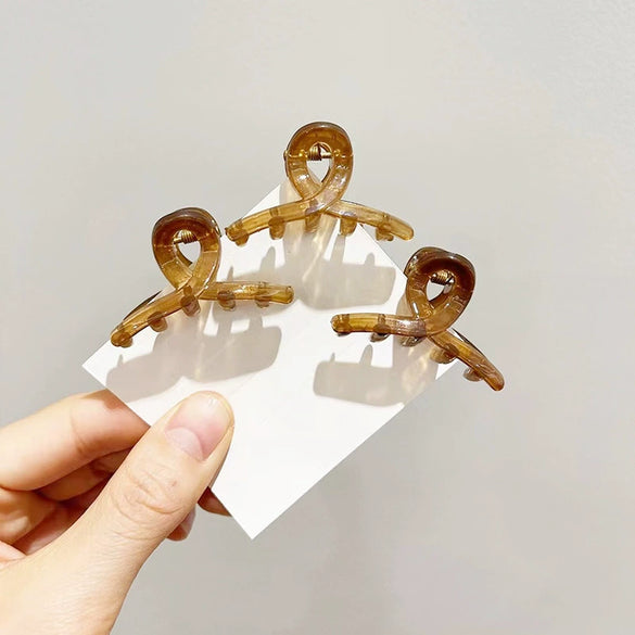 Women's Plastic Resin Handmade Grab Clip Hair Headwear