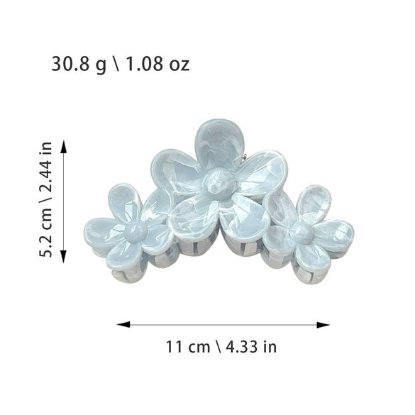 Women's Plastic Resin Handmade Little Fresh Style Plants Flowers Hair Grab Clip