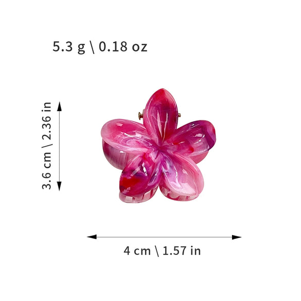 Women's Plastic Resin Handmade Little Fresh Style Plants Flowers Hair Grab Clip