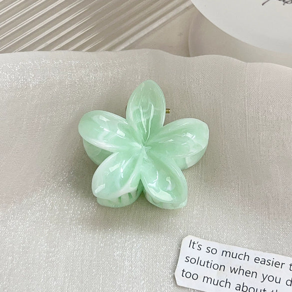 Women's Plastic Resin Handmade Little Fresh Style Plants Flowers Hair Grab Clip