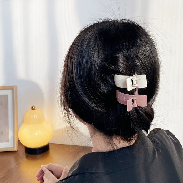 Women's Plastic Resin Handmade Popular Style High Ponytail Small Grasp Hair Clip
