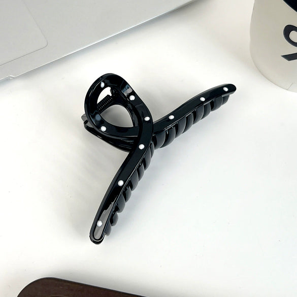 Women's Plastic Resin Handmade Simple Polkadot Hair Grip Hairpin