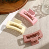 Women's Plastic Resin Handmade Simple Rectangular Frosted Hair Grab Clip