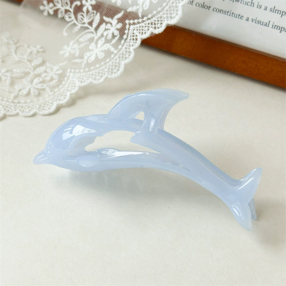 Women's Plastic Resin Handmade Simple Style Disc Dolphin Shark Hair Clamps And Hairpins