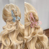 Women's Plastic Resin Handmade Small Fresh Geometric Winter Jelly Color Bow Grip Hair Clip