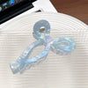 Women's Plastic Resin Handmade Small Fresh Geometric Winter Jelly Color Bow Grip Hair Clip