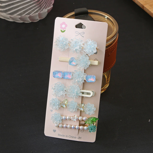 Women's Plastic Resin Handmade Sweet Flower Duckbill Clip Hair Accessory