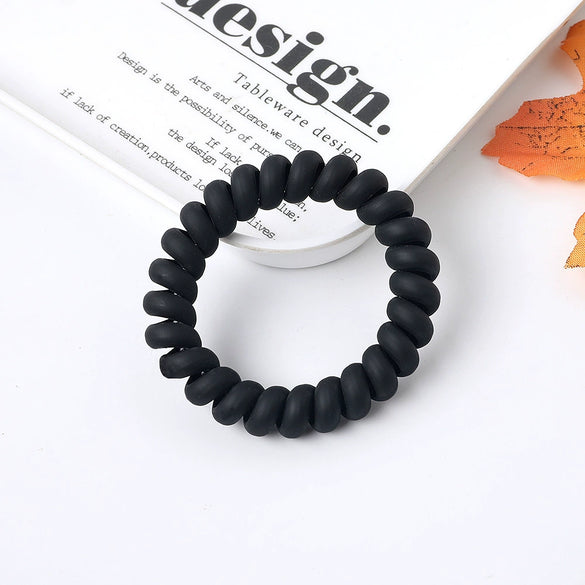 Women's Plastic Resin Handmade Telephone Line Hair Band High Elastic Hair Rope