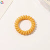Women's Plastic Resin Handmade Telephone Line Hair Band High Elastic Hair Rope