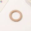 Women's Plastic Resin Handmade Telephone Line Hair Band High Elastic Hair Rope