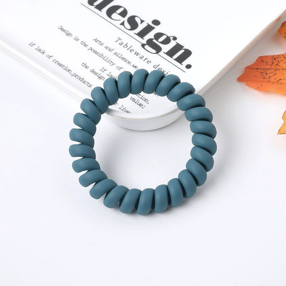 Women's Plastic Resin Handmade Telephone Line Hair Band High Elastic Hair Rope