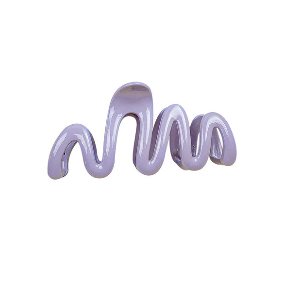 Women's Plastic Resin Handmade Wave Geometric Hair Accessories Grab Clip