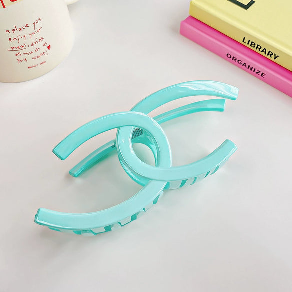 Women's Plastic Resin Handmade Wave Geometric Hair Accessories Grab Clip
