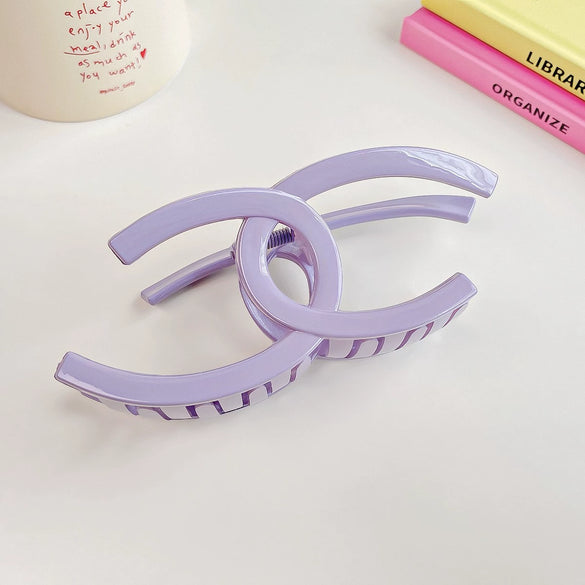 Women's Plastic Resin Handmade Wave Geometric Hair Accessories Grab Clip