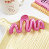 Women's Plastic Resin Handmade Wave Geometric Hair Accessories Grab Clip