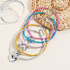 Women's Plastic Resin Hip Hop Pendant Necklace With Heart Bow Wave Star Geometric Patterns And Electroplating Treatment