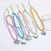 Women's Plastic Resin Hip Hop Pendant Necklace With Heart Bow Wave Star Geometric Patterns And Electroplating Treatment