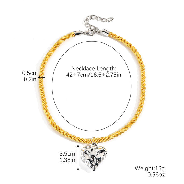 Women's Plastic Resin Hip Hop Pendant Necklace With Heart Bow Wave Star Geometric Patterns And Electroplating Treatment