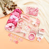 Women's Plastic Resin Little Fresh Style Spray Painted High Stretch Large Intestine Hair Ring Flower Clip Headdress Hair Accessories