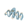 Women's Plastic Resin Love Wave Hair Shark Clip With Baking Paint Finish