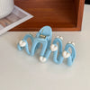Women's Plastic Resin Love Wave Hair Shark Clip With Baking Paint Finish