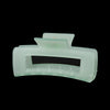 Women's Plastic Resin Macaron Shape Hair Claw Clip With Baking Paint And Jelly Frosted Effect For Summer